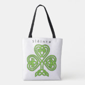 Tote Bag Design Shamrock irlandais slainte celtique (Dos)