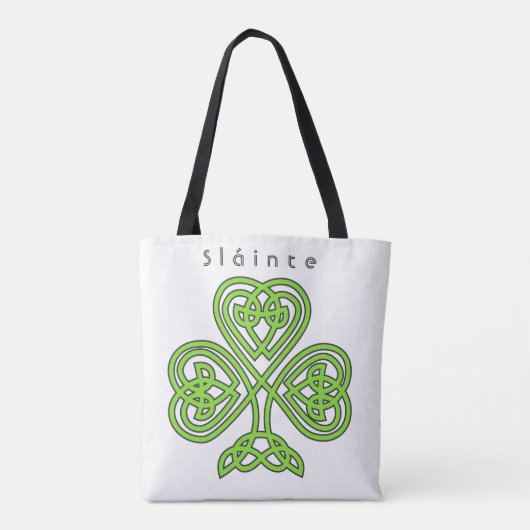 Tote Bag Design Shamrock irlandais slainte celtique (Dos)
