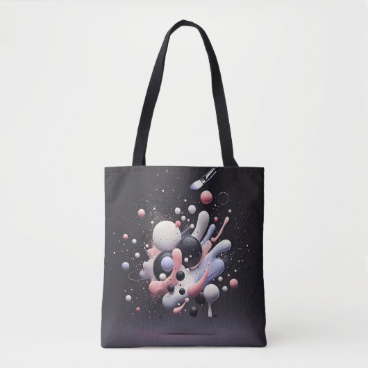Tote Bag Design unique en noir (Devant)