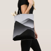 Tote Bag design unique noir et blanc (De près)