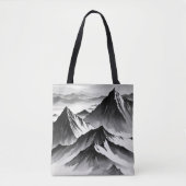 Tote Bag design unique noir et blanc (Devant)