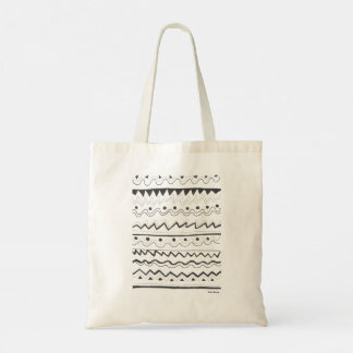 Tote Bag Design Zag noir Zig pour Fourre-tout Back
