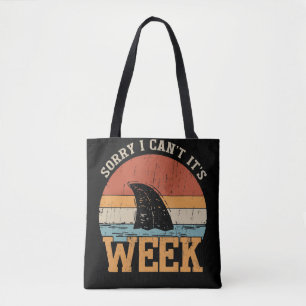 Tote Bag Désolé je ne peux pas sa semaine Drôle cadeaux de