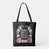 Tote Bag Désolé, je suis complet ce soir (Dos)