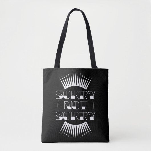 Tote Bag Désolé Pas Désolé Typographie Rétro (Devant)