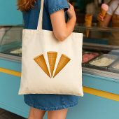 Tote Bag Dessert d'été à la crème glacée triple gaufre