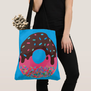 Tote Bag Dessert, Donut arc-en-ciel, Doughnut