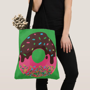 Tote Bag Dessert, Donut arc-en-ciel, Doughnut