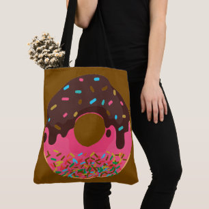 Tote Bag Dessert, Donut arc-en-ciel, Doughnut
