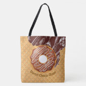 Tote Bag Dessert, Donut Choco Glaze, Chocolat Fondu (Devant)