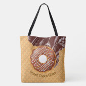 Tote Bag Dessert, Donut Choco Glaze, Chocolat Fondu (Dos)