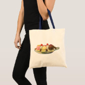 Tote Bag Desserts alimentaires vintages, Cerises frites de  (Devant (produit))
