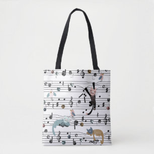 Tote Bag dessin à la main dessin mignon dessin animé sans c