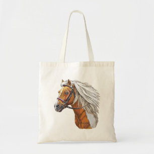Tote Bag Dessin à la main portrait de cheval Pinto