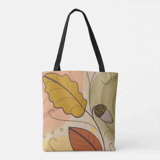 Tote Bag Dessin abstrait esthétique Automne (Dos)