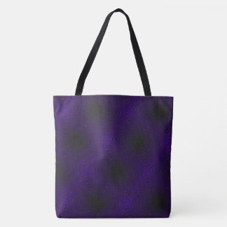 Tote Bag Dessin abstrait MODERNE en mosaïque noire-violet-p