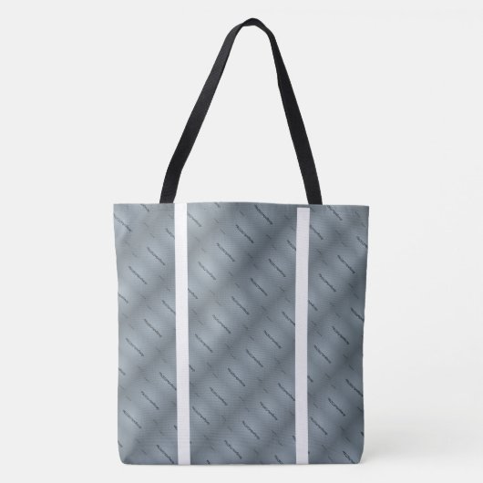 Tote Bag Dessin abstrait MODERNE en noir gris blanc (Devant)
