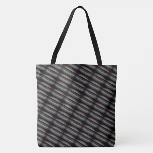 Tote Bag Dessin abstrait MODERNE en noir gris clair (Devant)