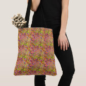 Tote Bag Dessin abstrait MODERNE en vert-jaune-clair (De près)