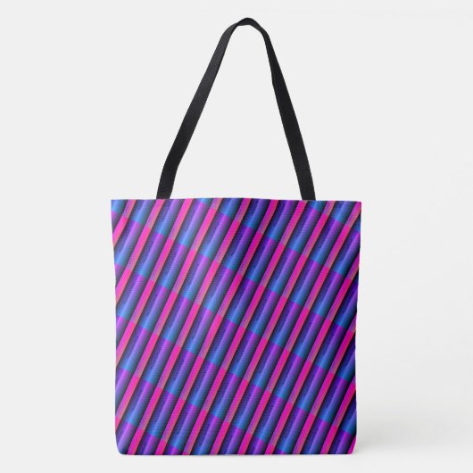 Tote Bag Dessin abstrait MODERNE rose violet bleu clair (Devant)