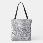 Tote Bag Dessin abstrait noir et blanc (Dos)