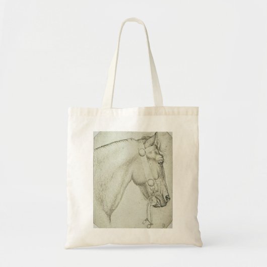Tote Bag Dessin animal de la tête de cheval (Devant)