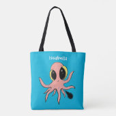 Tote Bag Dessin animé de bébé pieuvre mignon et effronté (Dos)