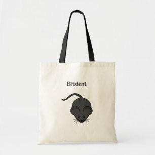 Tote Bag Dessin animé de brodent, pun de rat ou de souris g