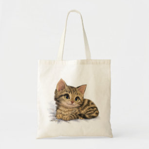 Tote Bag Dessin animé de chaton tabby mignon