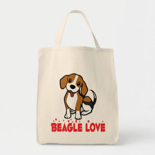 Tote Bag Dessin animé de chiot Beagle Amour Beagles
