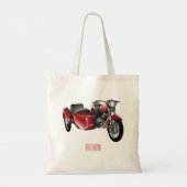 Tote Bag dessin animé de la moto Sidecar (Dos)