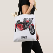 Tote Bag dessin animé de la moto Sidecar (De près)