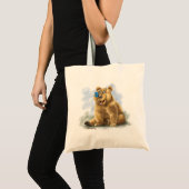 Tote Bag Dessin animé de papillon et d'ours (Devant (produit))