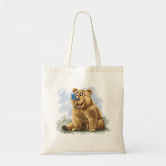 Tote Bag Dessin animé de papillon et d'ours (Devant)
