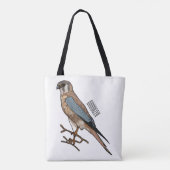 Tote Bag dessin animé d'oiseau-kestrel américain (Dos)