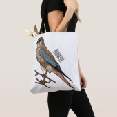 Tote Bag dessin animé d'oiseau-kestrel américain (De près)