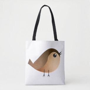 Tote Bag Dessin animé d'oiseau moineau