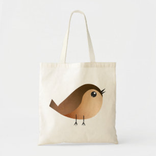 Tote Bag Dessin Animé d'Oiseau Moineau