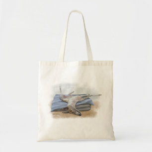 Tote Bag Dessin animé drôle de lévrier gris endormi
