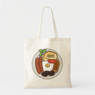 Tote Bag dessin animé du petit-déjeuner anglais