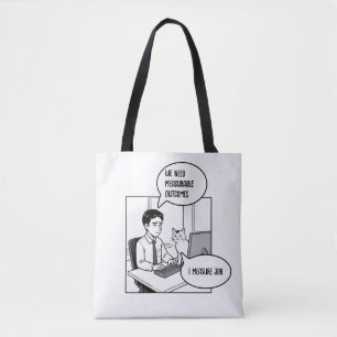 Tote Bag Dessin animé humoristique sur le travail de bureau