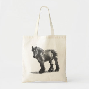 Tote Bag Dessin au crayon belge de cheval de trait :
