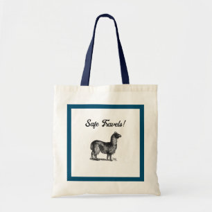 Tote Bag Dessin au stylo d'un lama charmant, illustration à