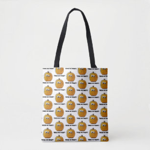 Tote Bag Dessin Citrouille d'Halloween à l'aide d'un titre 