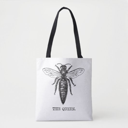 Tote Bag Dessin classique de l'illustration de Queen Bee (Devant)