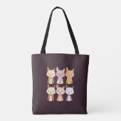 Tote Bag Dessin coloré Fox (Dos)