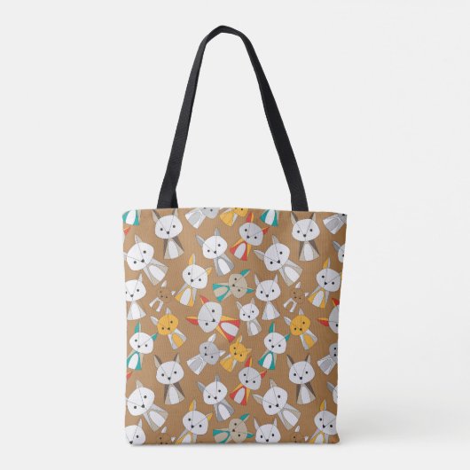 Tote Bag Dessin coloré Fox (Dos)