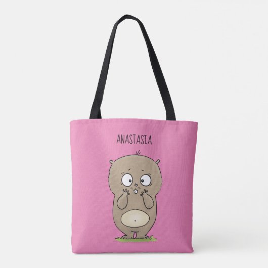 Tote Bag Dessin d'adorable hamster (Dos)