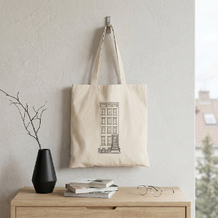 Tote Bag Dessin d'appartement classique avec stoop à New Yo