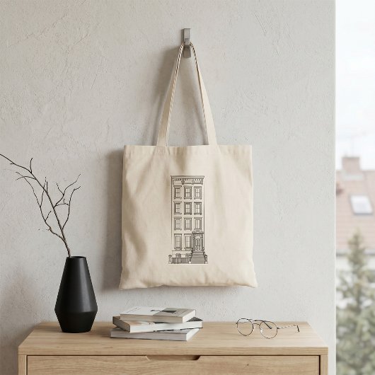 Tote Bag Dessin d'appartement classique avec stoop à New Yo